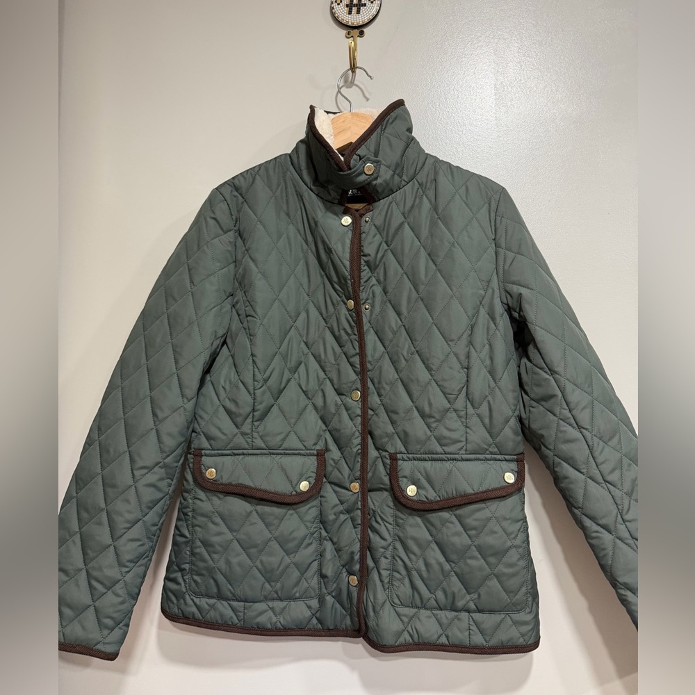 Ralph lauren Shearling collar Quilted jacket